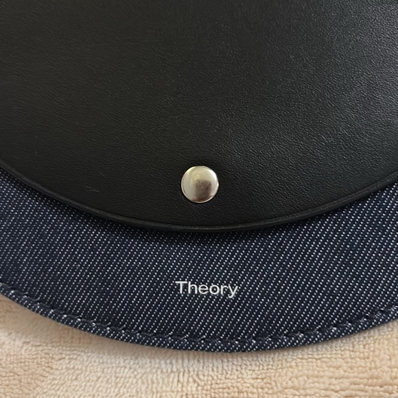 Theory Post Saddle Leather and Denim Waist/Hip/Belt Bag - Picture 3 of 13